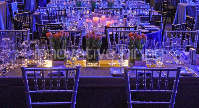 Features: Silver Tiffany Chairs & Trestle Tables