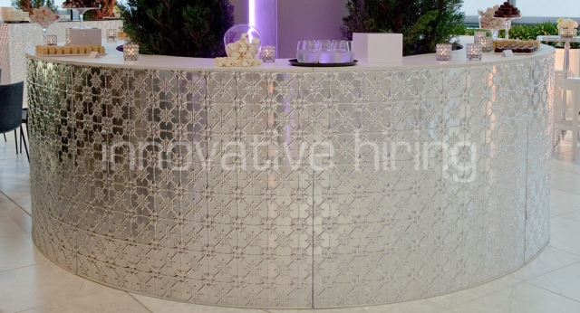 Features: Circular Pressed Metal Bar