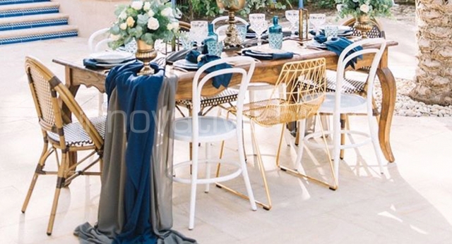 Features: Provincial Dining Table with Paris Cafe, Bentwood & Arrowe Chairs