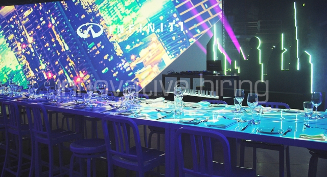 Features: Rectangular Bench Bars, Marine & Navy Bar Stools