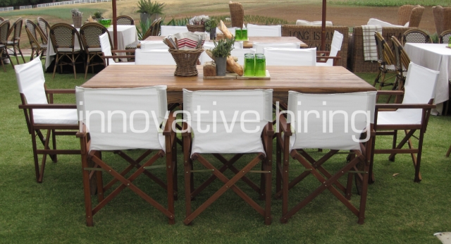 Features: Provincial Dining Tables with Director's Chairs